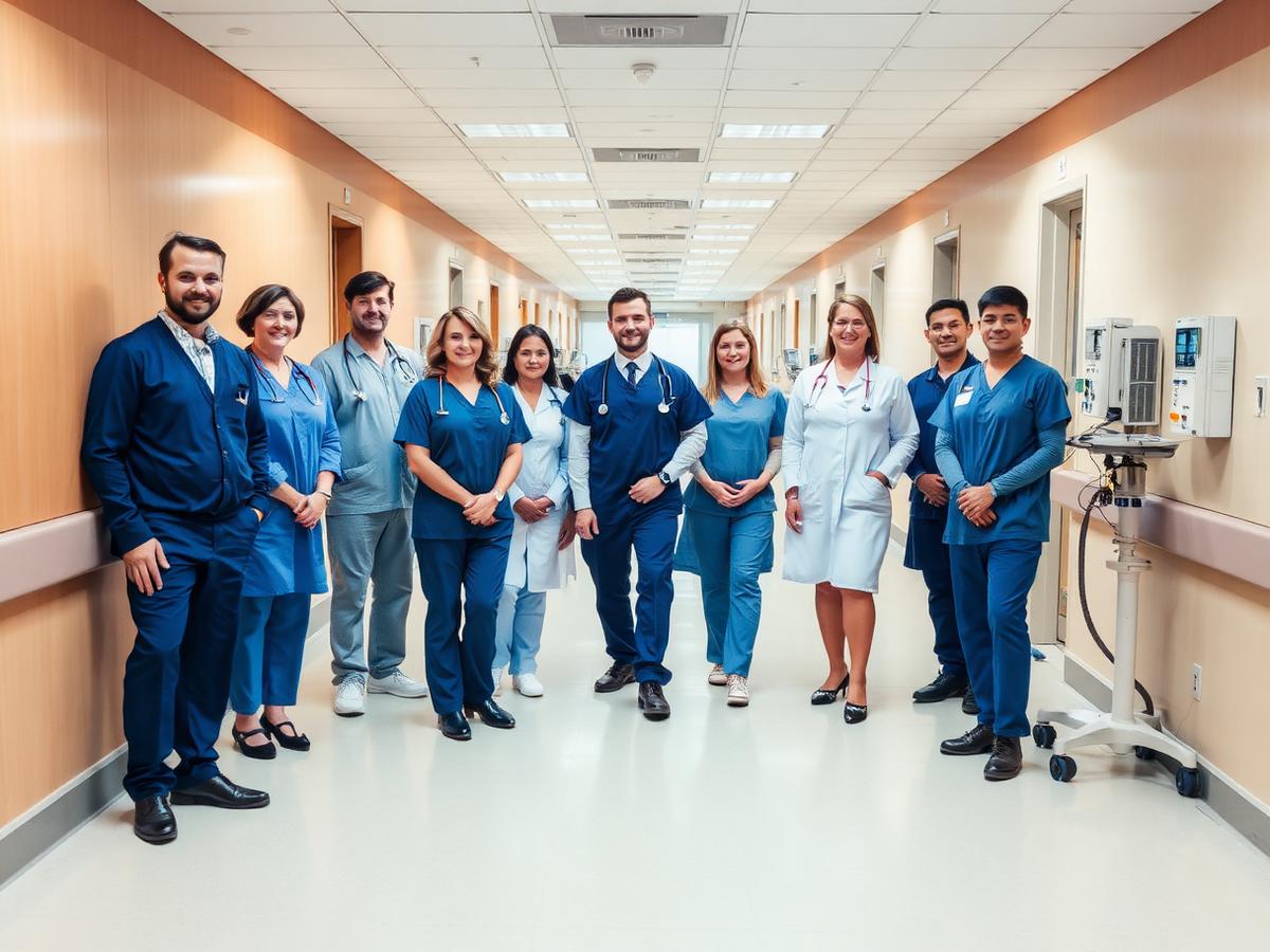 Equipo de profesionales de PREDCO MEDICAL en un pasillo hospitalario